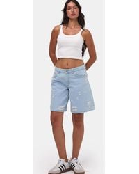 its basic - Its Basic Jeans Baggy Mini Denim Short - Lyst