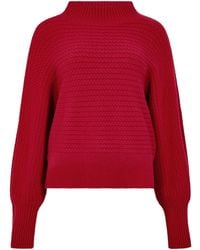 Apricot - Twisted Cable Knit Batwing Jumper - Lyst