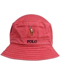 Polo Ralph Lauren HUT 'LOFT BUCKET CAP W/ MULTI PP' - Rot