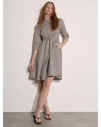 Apricot - Cotton Stripe Shirt Mini Dress - Lyst