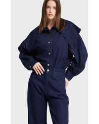 its basic - Its Basic Oversizeshirt Oversized Rhinestone Denim Shirt - Lyst