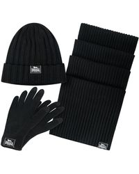 Lonsdale London - Set: Mütze, Schal Und Handschuhe - Lyst
