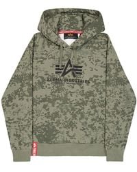 Alpha Industries - Sweatshirt Basic Logo Camo - Lyst