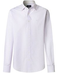 Hackett - Hemd Poplin Tattersall - Lyst