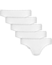 MAXTED - String Cotton Lace Tanga 5Er Pack - Lyst
