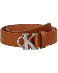 Calvin Klein - Gürtel Smooth Monogram Buckle - Lyst