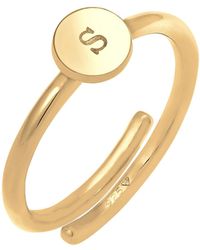 Elli Jewelry - Ring Initial, Buchstabe - Lyst