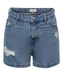 ONLY - Jeans Short ONLJAGGER HW MOM - Lyst