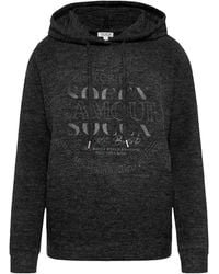 SOCCX - Hoodie Aus Flauschstrick Mit Glitzer-Print - Lyst