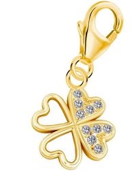 Goldene Hufeisen - Anhänger Kleeblatt Charm - Lyst
