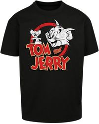 F4NT4STIC - T-Shirt Tom And Jerry Distressed Logo - Lyst