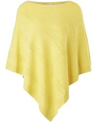 Anna Molinari Cape in Gelb Damen Bekleidung Pullover und Strickwaren Ponchos und Ponchokleider 