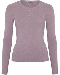 antargo - Pullover Basic Longsleeve With Buttons - Lyst