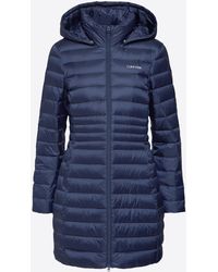 Calvin Klein Mantel 'ESSENTIAL LIGHT DOWN COAT' - Blau