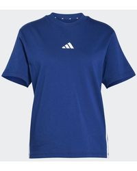 adidas - Shirt W 3S SJ T DKBLUE/WHITE - Lyst