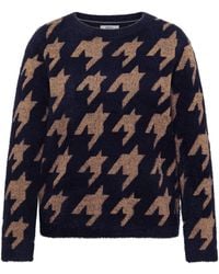 Cecil - Langarm Pullover Mit Houndstoothmuster - Lyst