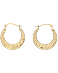Firetti - Paar Creolen Diamantiert, hohl - Lyst