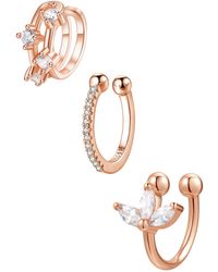 Hey Happiness - Ohrringe Cuff Trio - Lyst