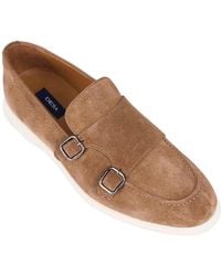 Desa - Mokassin Herren-Slipper Aus Wildleder Mit Doppelschnalle - Lyst