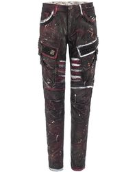 Cipo & Baxx - Jeans Im Rockigen Design Mit Dicken Ziernähten Und Nieten - Lyst
