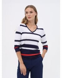 Passioni - Pullover Pullover Mit Zick-Zack-Streifen-Design - Lyst