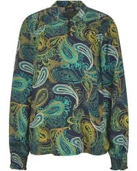 Goldner - Tunika Viskose-Satin-Bluse Mit Paisley-Muster - Lyst