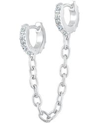 Elli Jewelry - Ohrringe Creole, Kristall Creolen - Lyst