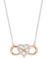 Amor - Kette Mit Anhänger Infinity Unendlichkeitsschleife Mit Herz - Lyst
