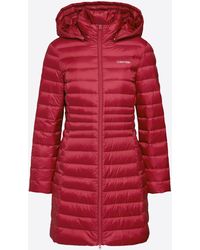 Calvin Klein Mantel 'ESSENTIAL LIGHT DOWN COAT' - Rot