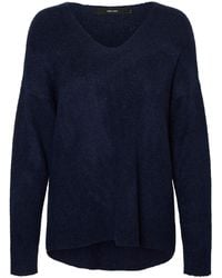 Vero Moda - Strickpullover VMCREWLEFILE LS V-NECK - Lyst