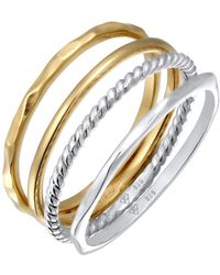 Elli Jewelry - Ring-Set Bi-Color - Lyst