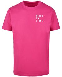 Merchcode - T-Shirt Never On Time - Lyst