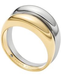 Fossil - Fingerring Schmuck Geschenk Edelstahl ELLIS - Lyst
