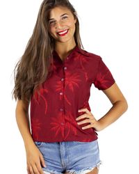 King Kameha - Bluse Palmshadow - Lyst