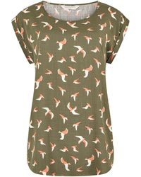Apricot - Bird Print Graphic Woven T-Shirt - Lyst