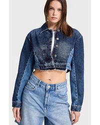 its basic - Its Basic Übergangsjacke Cropped Denim Jacket - Lyst