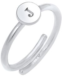 Elli Jewelry - Ring Initial, Buchstabe - Lyst