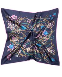 MayTree - Schal Seidentuch Handrolliert Aus Twill-Seide, 53X53 Royal Garden - Lyst
