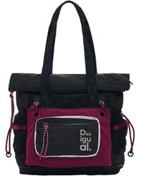 Desigual - Großer Mehrpositionsrucksack, Polyamid, Schwarz - Lyst