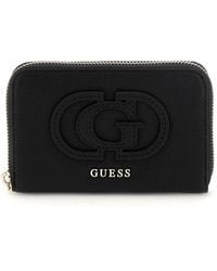Guess - Calebra SLG Medium Zip Around Wallet M Black - Lyst