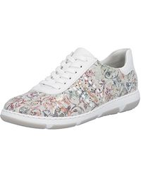 Rieker - Sneaker Schnürschuh, Halbschuh, Freizeitsneaker mit floraler Musterung - Lyst
