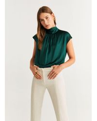 Mango Bluse 'lazo' - Grün