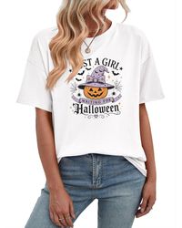GORHEY - Shirt Oversized Short-Sleeve T-Shirt With Halloween Ghosts Print - Lyst