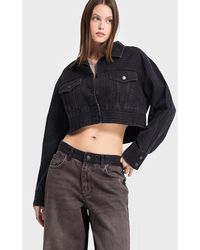 its basic - Its Basic Übergangsjacke Striped Denim Jacket - Lyst