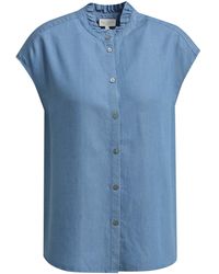 Milano Italy - Ärmellose Bluse Mit Rüschenkragen - Lyst