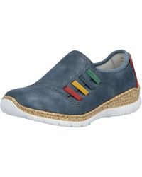 Rieker - Slipper Slip-on Sneaker, Schlupfschuh, Halbschuh mit bunten Stretcheinsätzen - Lyst