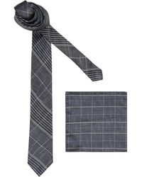 Burton Set: krawatte+einstecktuch - Blau
