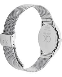 Calvin Klein Unisex-Uhren Rund Analog Quarz ' ' - Mettallic