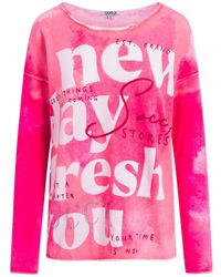 SOCCX - Pullover Mit All Over Print Und Schmucksteinen - Lyst