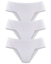 PETITE FLEUR Formslip (3 Stück) mit breitem Bund - Weiß